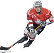 HOCKEY PLAYER 4" HELMET TOOLBOX CAR BUMPER STICKER DECAL MADE IN USA