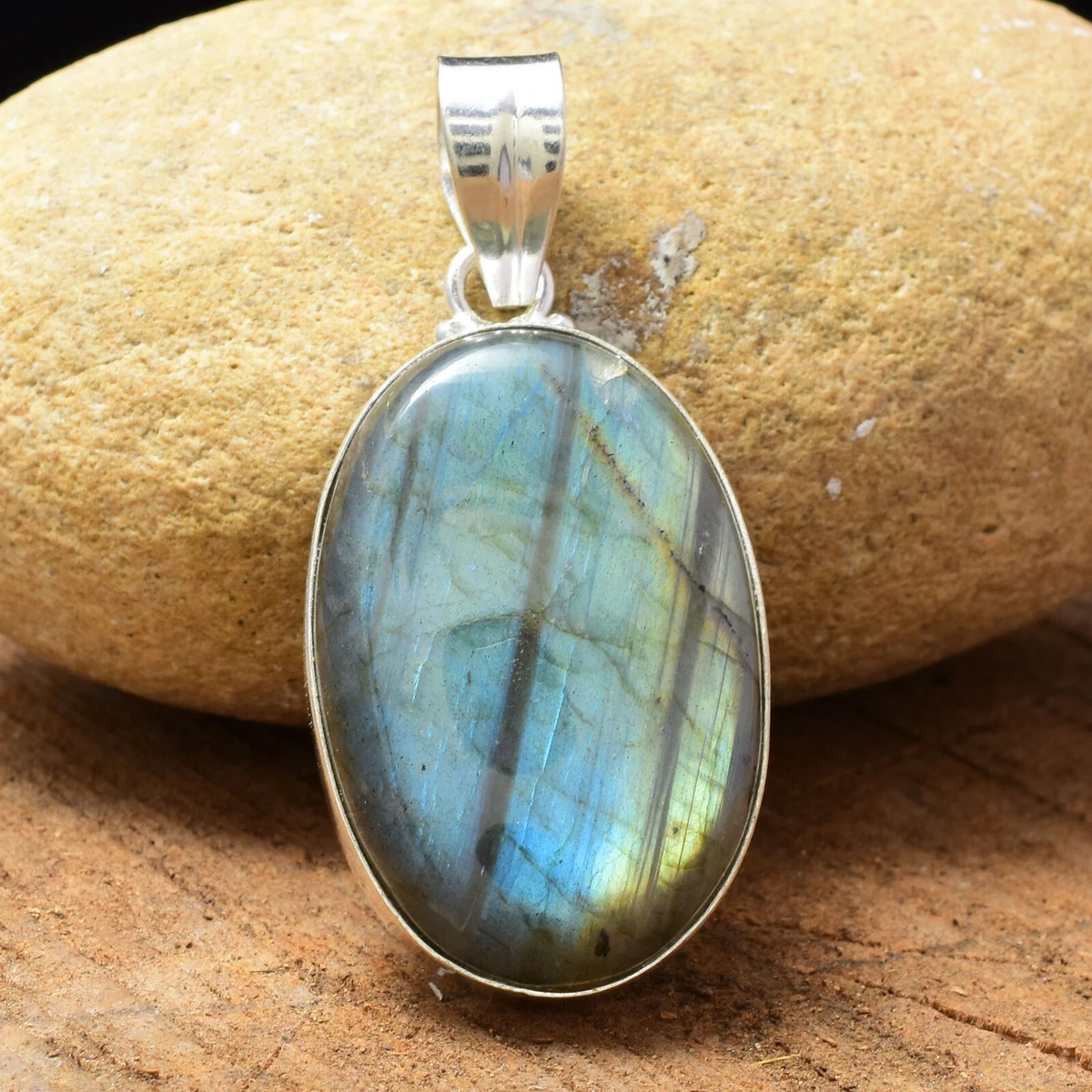 Labradorite 92 Carati - Ciondolo Cabochon Pietra Naturale - Madagascar - Foto 10