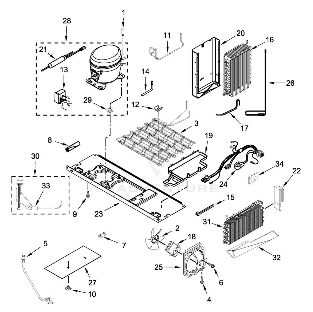 New OEM Whirlpool Refrigerator Evaporator W11595221 ~SHIPS FAST!  42