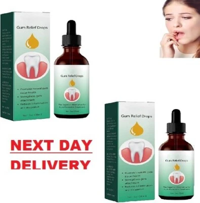 GNAUMORE 2ps Gum Regrowth Drops,Gum Repair for Receding Gums,Gum Relief Drops,Receding