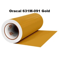 24" x 105 Feet Oracal 631 Matte GOLD METALLIC 091 Adhesive Vinyl Graphic Cutting