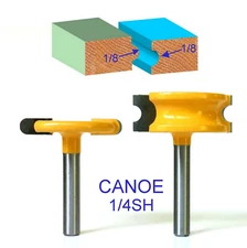 2 pc 1/4" Shank 1/4" Diameter Canoe Flute and Bead Joint Router Bit sct-888