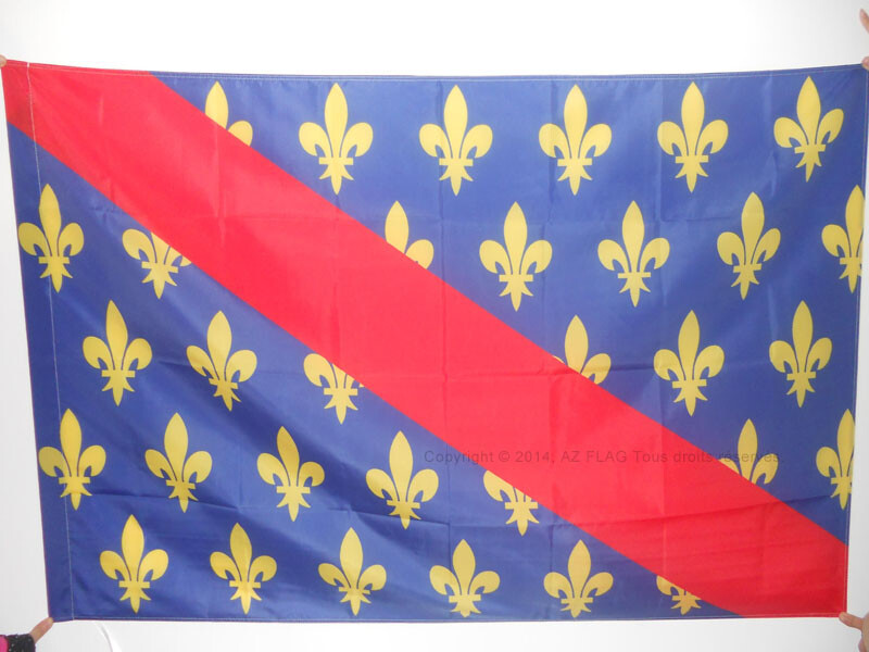 Drapeau Province Bourbonnais 150x90cm en polyester léger avec deux œillets en laiton