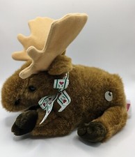 Dakin 1990 Moose Plush Stuffed Animal-Musical- Joy To The World-Laying Down