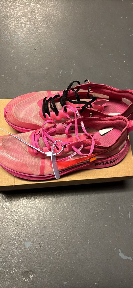 Size 15 Nike Off-White x Zoom Fly SP Tulip Pink