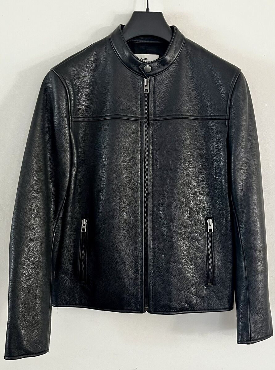 NWOT Coach Authentic Men's Leather Racer Jacket Black Size S NWOT Coach Authentic Men's Leather Racer Jacket Black Size S