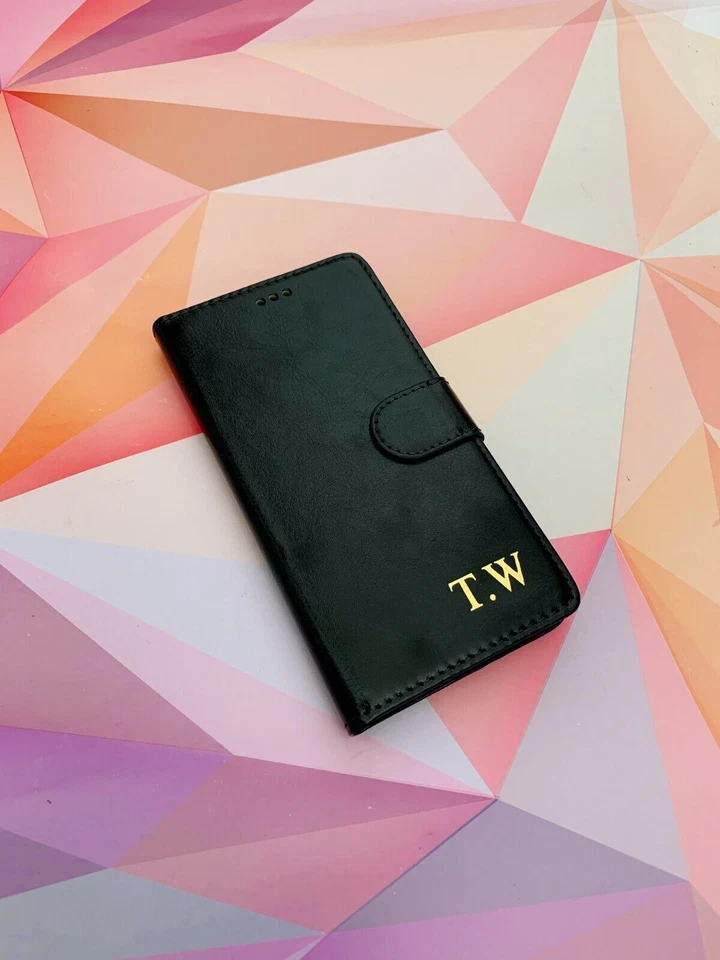 PERSONALISED Wallet PHONE CASE Initials COVER FOR Samsung Note 2/3/4/8/9/10/20 - Image 3 of 4