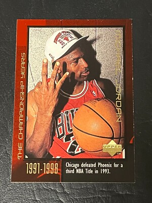 MICHAEL JORDAN 1999 UPPER DECK CARD 42 Bulls Championship Years (3