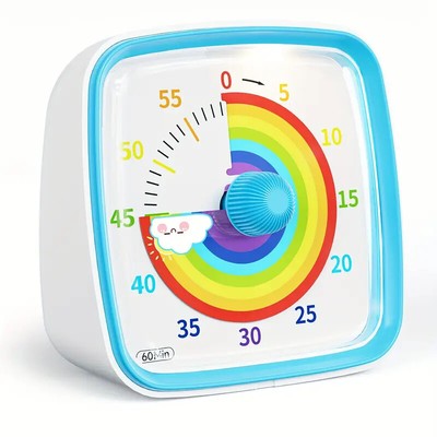 Visueller Timer Nachtlicht 60 Minuten Countdown Kinder Uhr mit 3 Modi Klingeln
