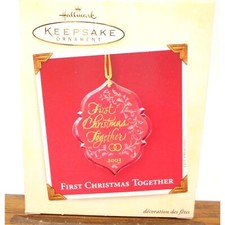 NIB Hallmark 2003 "First Christmas Together" Christmas Tree Ornament