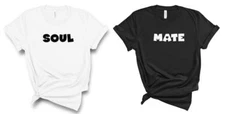 Matching Couple Shirt Soul Mate Couples Bella T-Shirts Valentine Anniversay Gift