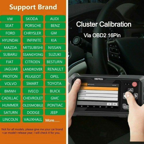 OBDPROG M500 OBD2 Scanner Odometer Adjustment Engine Scan Oil Reset Diagnostic - Bild 3 von 14