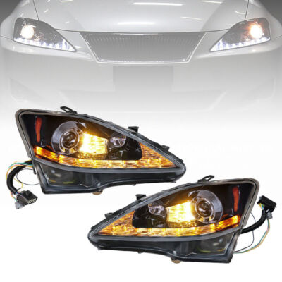 #ad #ad Pair LED DRL Projector Headlights For 2006 2013 Lexus IS250 IS350 Left amp; Right $254.95