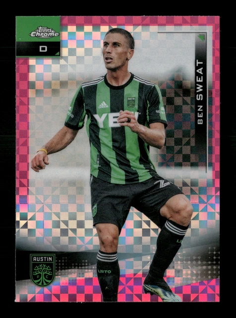 Ben Sweat 2021 Topps Chrome MLS #117 Pink X-Fractor Austin FC