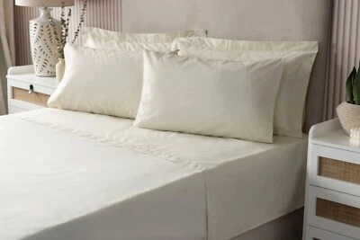 200 Thread Count Polycotton Bed Linen by Belledorm All Sizes in Ivory