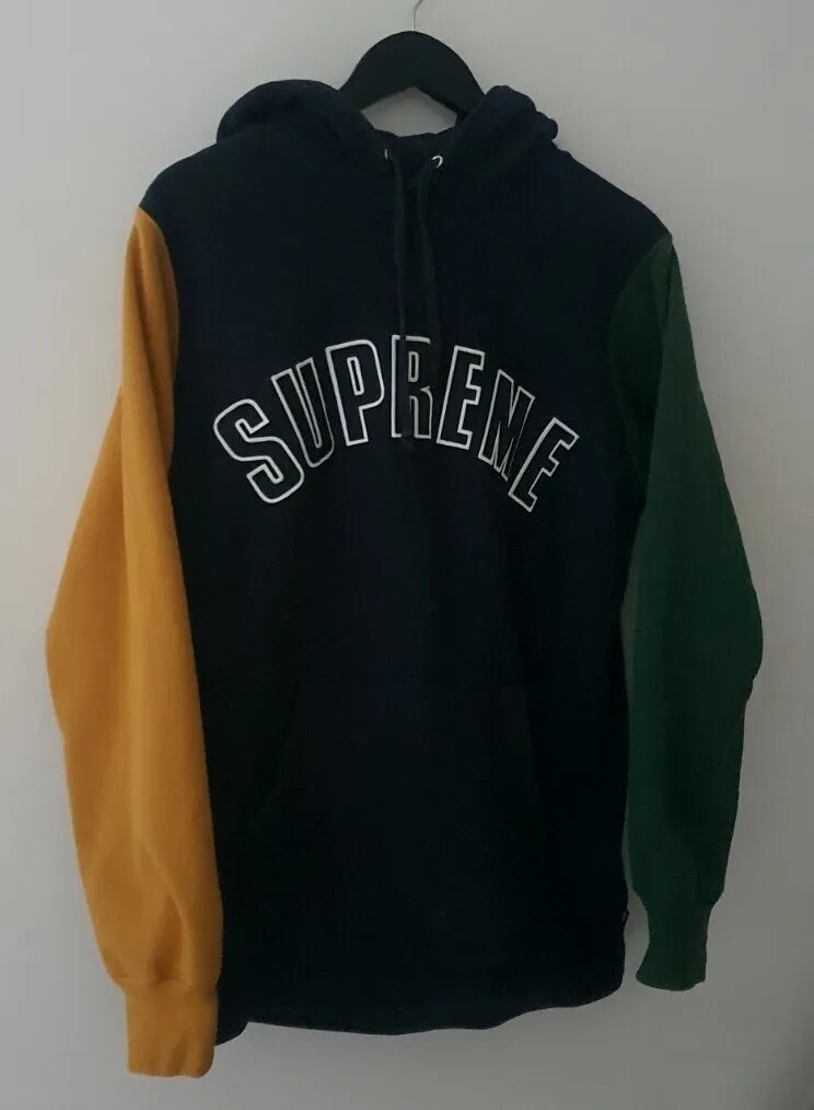 Supreme FW16 Color Blocked Arc Logo Hooded Sweatshirt 白 Supreme - Color Blocked Arc Logo Hooded Sweatshirt - UG.SHAFT