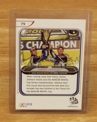 2007 Press Pass Eclipse Jimmie Johnson - Picture 2 of 3