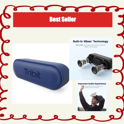Tribit XSound Go Portable Bluetooth Speaker, 16W, Waterproof, 24H Playtime