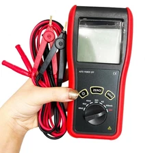 Digital Milliohmmeter with Range 0.1mΩ~40.0kΩ Data Storage 1000 Groups Backlight