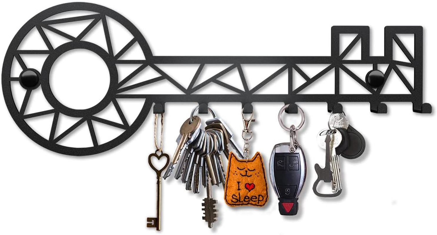 Appendichiavi Ingresso Design Moderno | Portachiavi a Forma Di Chiave Nero