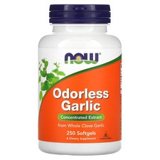 Now Foods Odorless Garlic Concentrated Extract 250 Softgels GMP Quality Assured