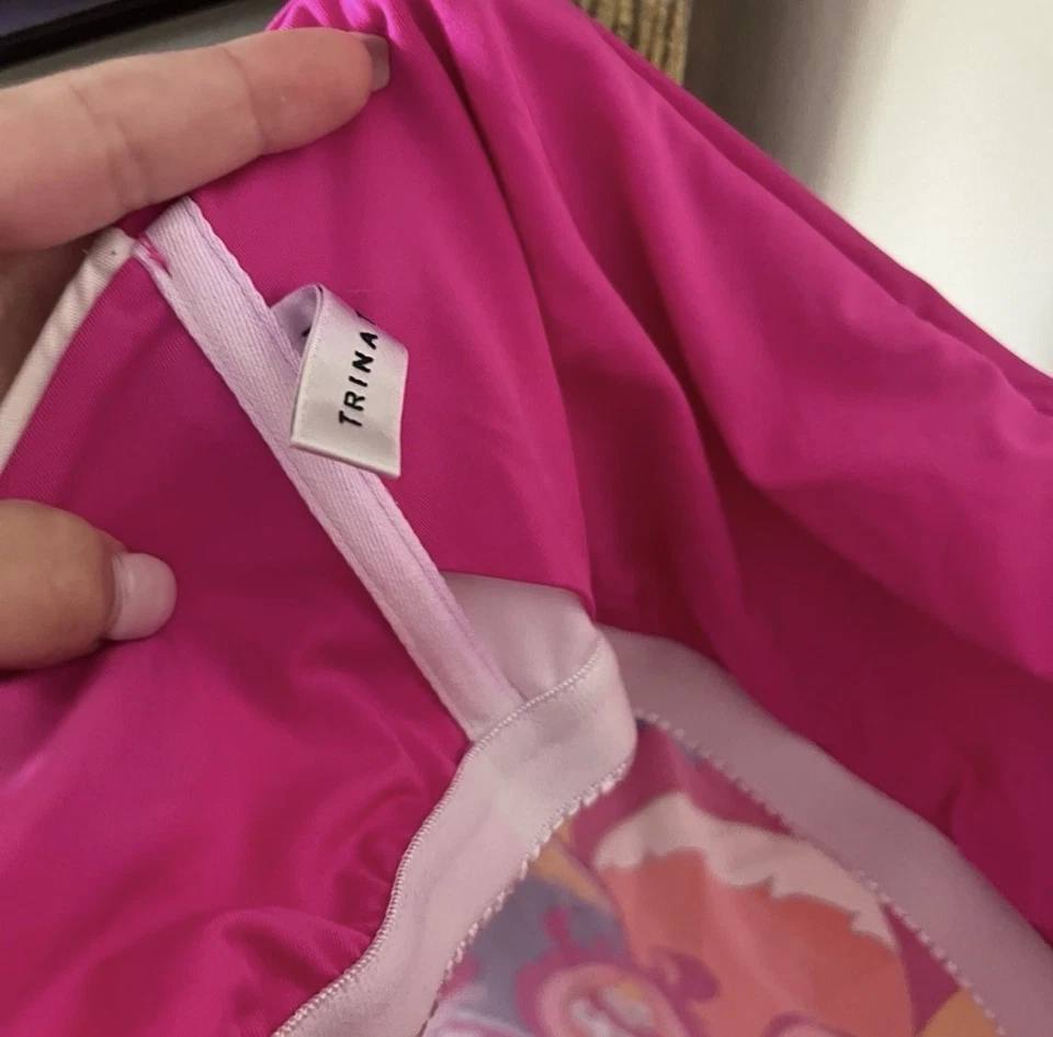 Blusa Trina Turk rosa e azul - Imagem 4 de 4