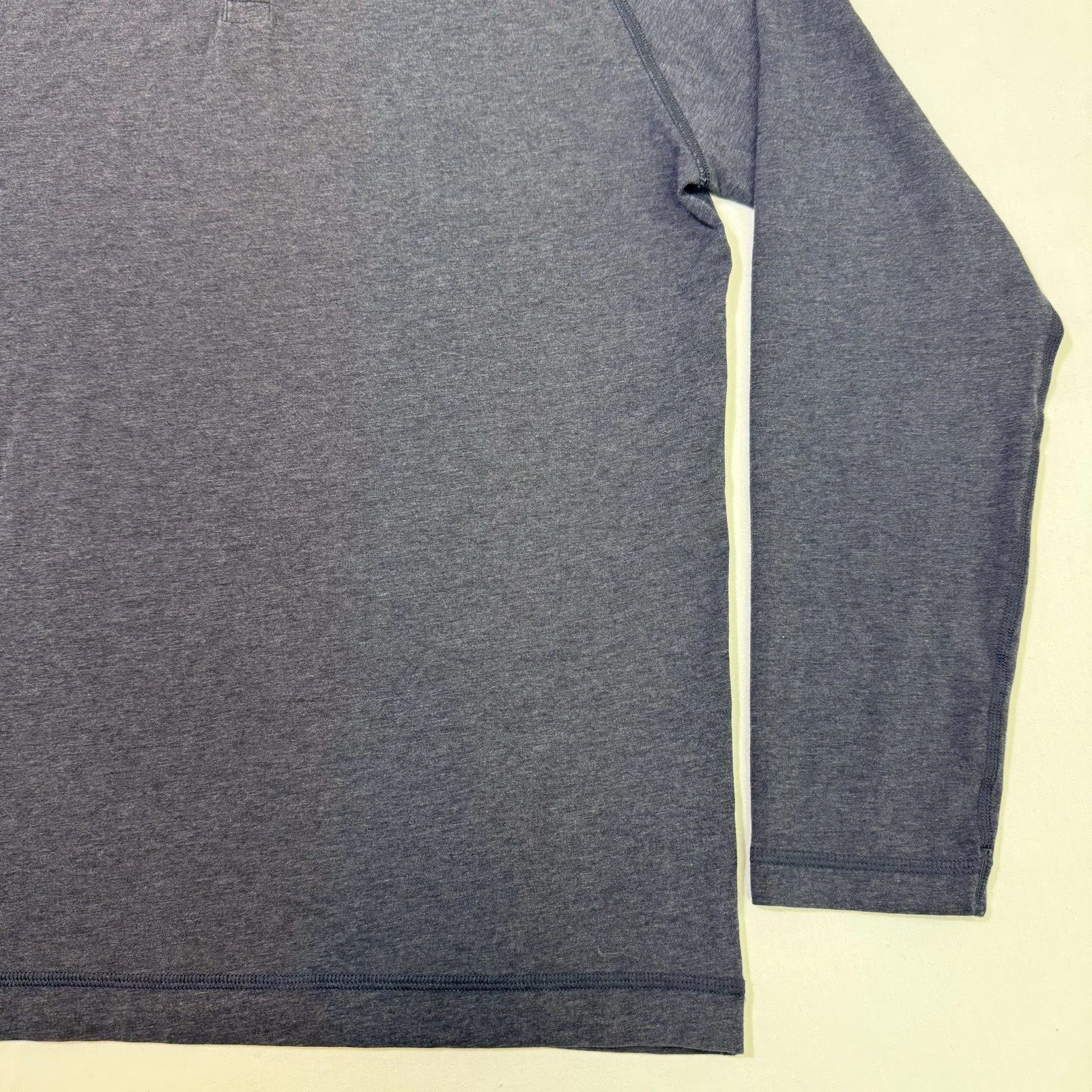 VETEMENTS Public Rec Shirt Uomo Grande Grigio Vai a Manica Lunga Henley Tee Pullover