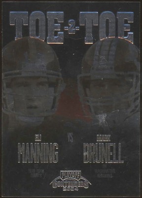 2004 PLAYOFF CONTENDERS ELI MANNING TT-17 MINT TOE 2 TOE MARK BRUNELL 243/375