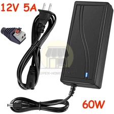 12V 5A 60W AC/DC Power Supply Adapter Transformer For 5050/5630 LED Strip/CCTV