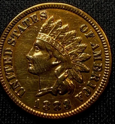 1883 Indian Head Small Cent AU++ Details  nice album coin