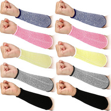 5 Pairs Cut Resistant Arm Sleeve Forearm Protection Sleeves Level 5 Protection