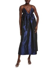 Ganni Shiny Taffeta Strap Dress Women's