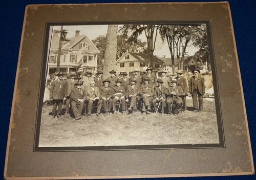 Antique 1931 Post 135 GAR Civil War Veterans Cabinet Photos West Acton MA