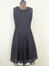 Tommy Hilfiger Unconventional Lace Dress Size 6 (?) Blue/Black Cottage Wedding