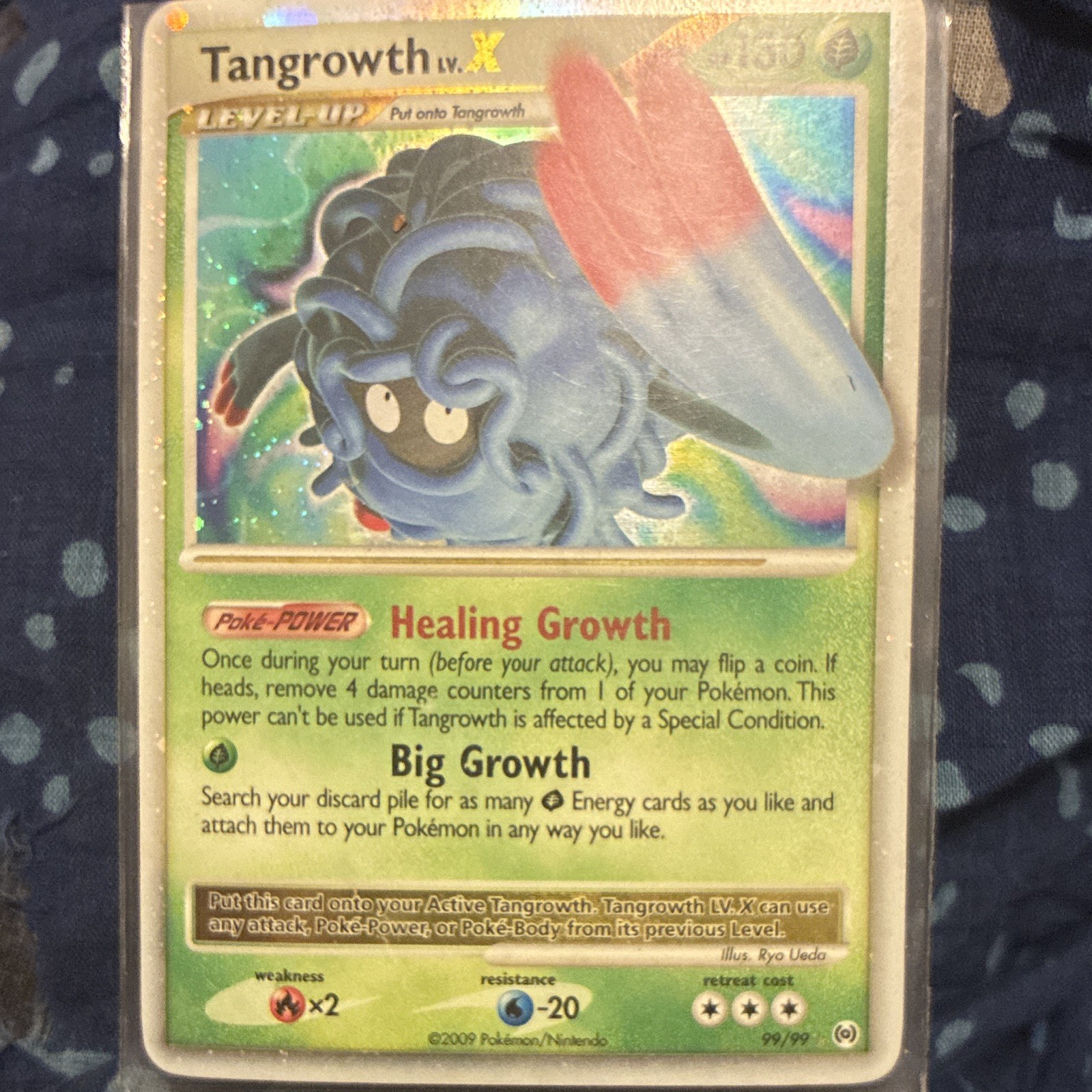 Pokemon TCG Tangrowth LV.X 99/99 Arceus Holo Ultra Rare English 2009 HP140