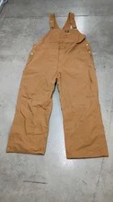 Vintage Dickies Overalls 42x 30 Baggy Wide Leg Fit Tan Cotton Canvas 90s