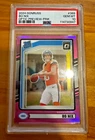 2024 Panini Donruss - Rated Rookie Bo Nix Optic Preview Pink Prizm Rookie PSA 10