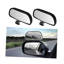 Car Blind Spot Mirror, 360  Adjustable HD Glass Convex Wide Angle 2PCS Black