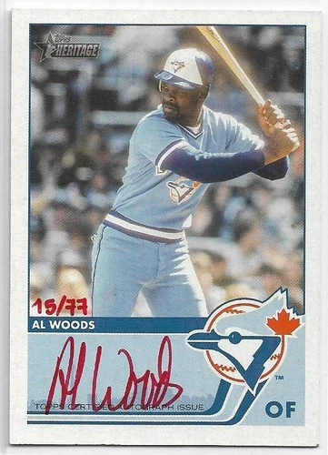 2026 Topps Heritage Al Woods #EA-AW Red Ink Expansion Team Auto #d /77 Blue Jays - Picture 1 of 2