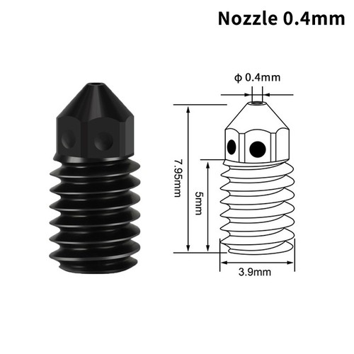 1 Piece Mini Hotend 0.2/0.4/0.6/0.8MM Nozzle Hardened Steel For Bambu Lab A1 - Photo 9/20