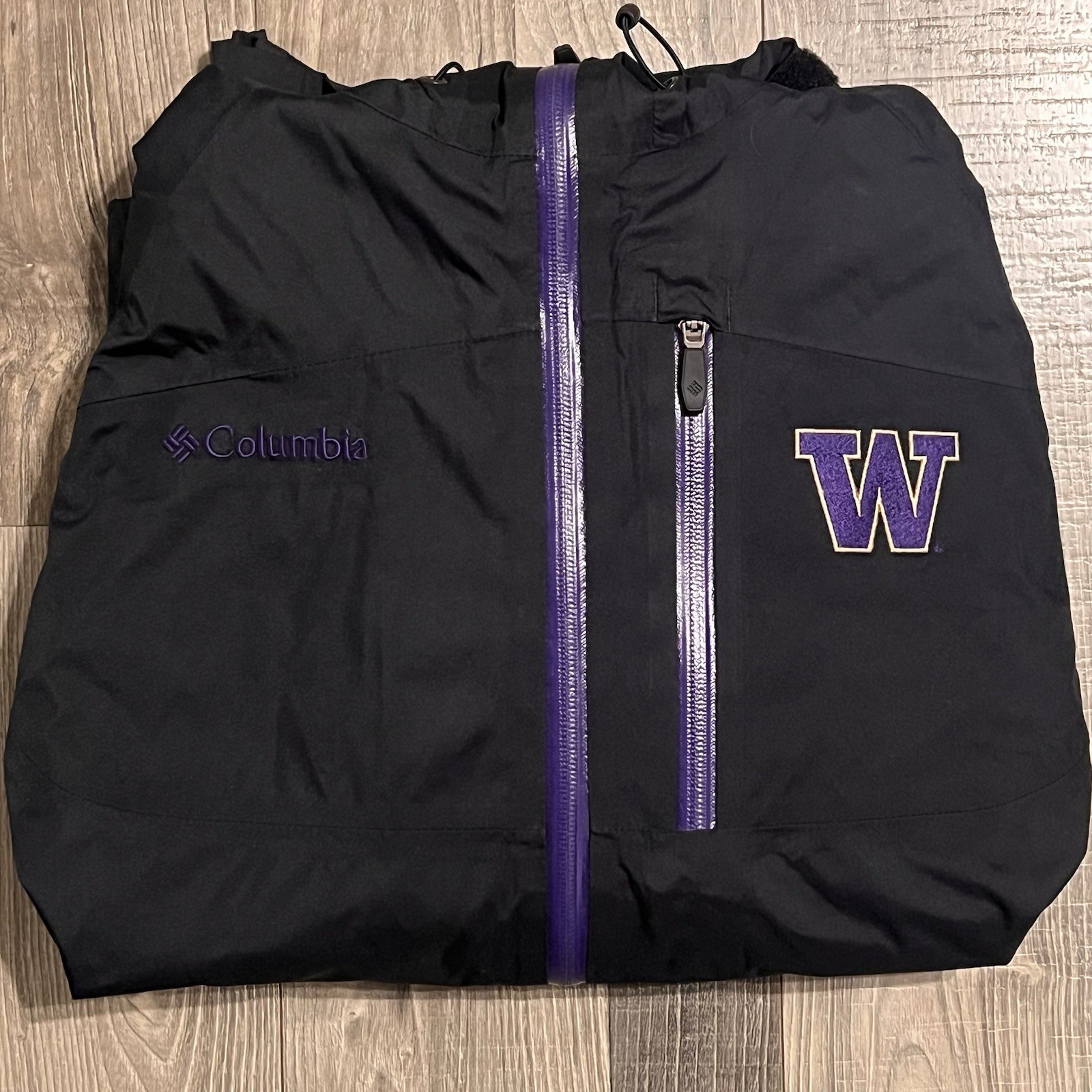 Washington Huskies Columbia Men’s Medium Jacket Omni Tech Windbreaker Full Zip thumbnail 15