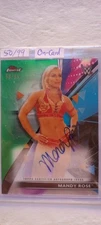 2021 Topps Finest WWE - Roster Autographs Mandy Rose #RA-MR Green Refractor /99 