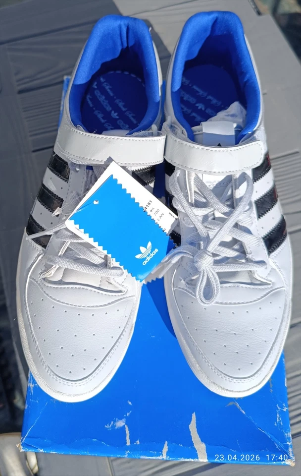 Adidas Sleek Forum W Hellgrau Gr. 44 mit Schild Neu mit OVP Selten Leder / Lack - Bild 1 von 4