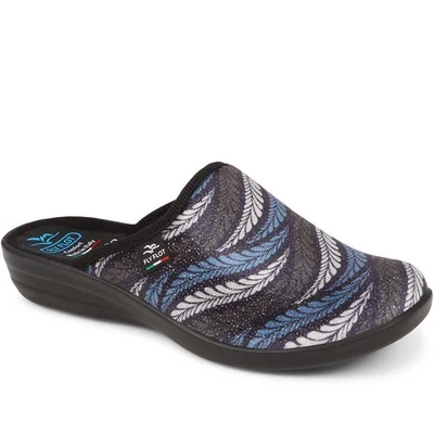 FLY FLOT Pavers Velour Wedge Slipper Mules