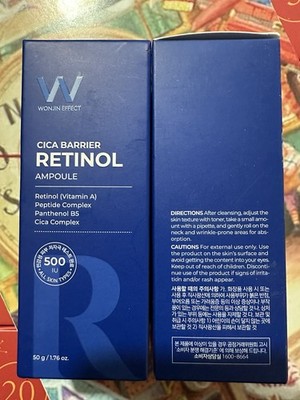 3x SEALED Wonjin Effect Cica Barrier RETINOL Ampoule 500 IU Peptide B5 Panthenol