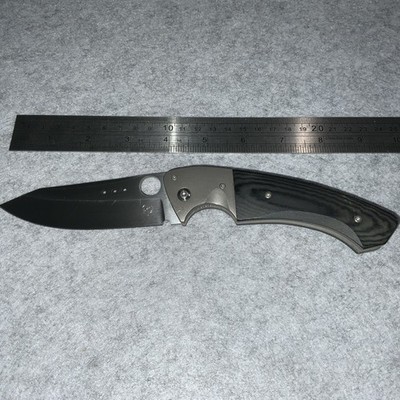 Howard Viele By Joe Pirela Design #13 Micarta Pocket Knife Very Clean