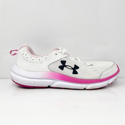 Under Armour Womens Charged Assert 10 3026179 White Running Shoes Sneakers 9.5