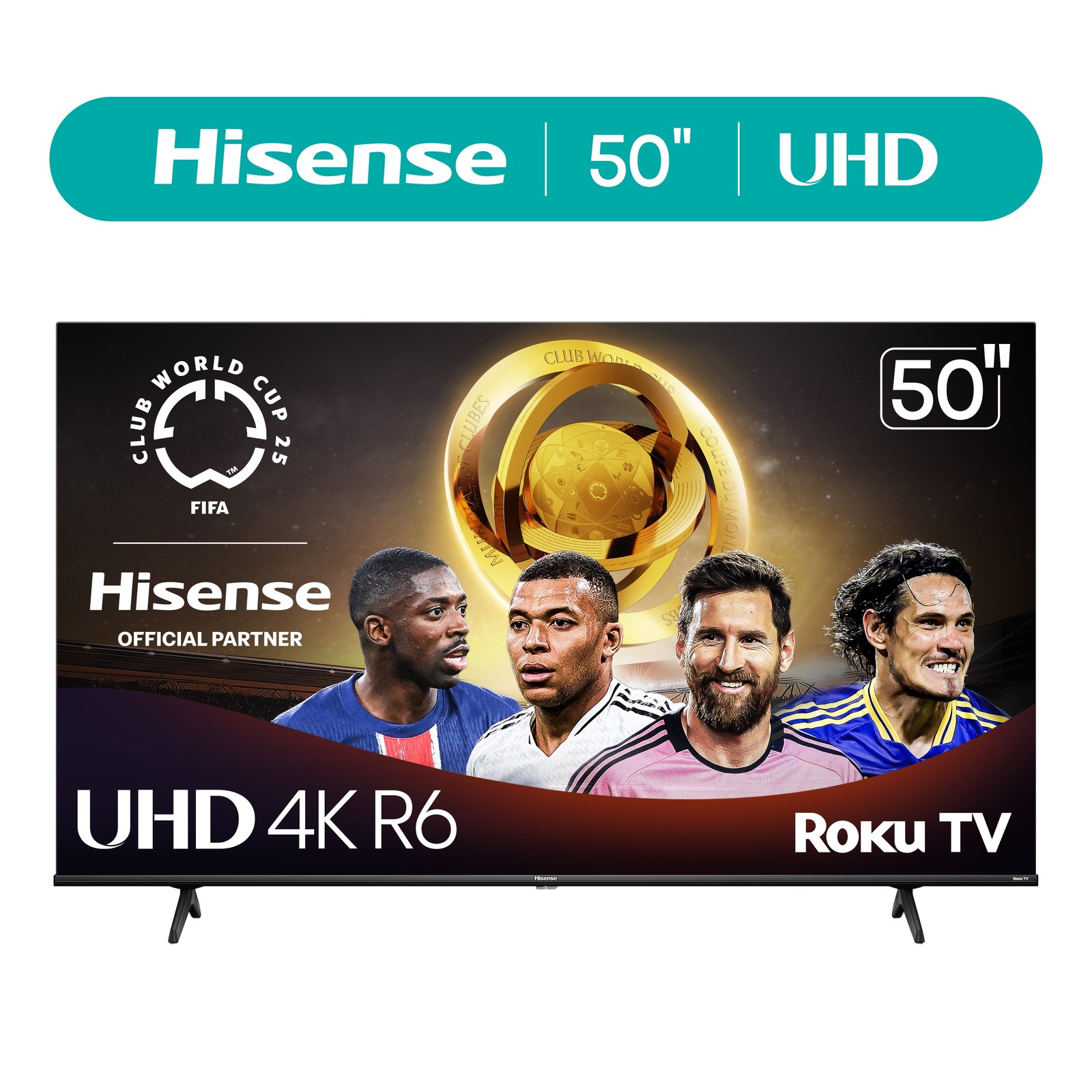 Hisense 50" inch Class 4K UHD LED LCD Roku Smart TV HDR R6 Series