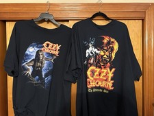 2 Fright Rags Ozzy Osbourne 4x tees Ultimate Sin & Bark at the Moon