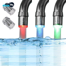 2Pac 3Color Temperature Sensitive Gradient LED Water Faucet Light Color Changing